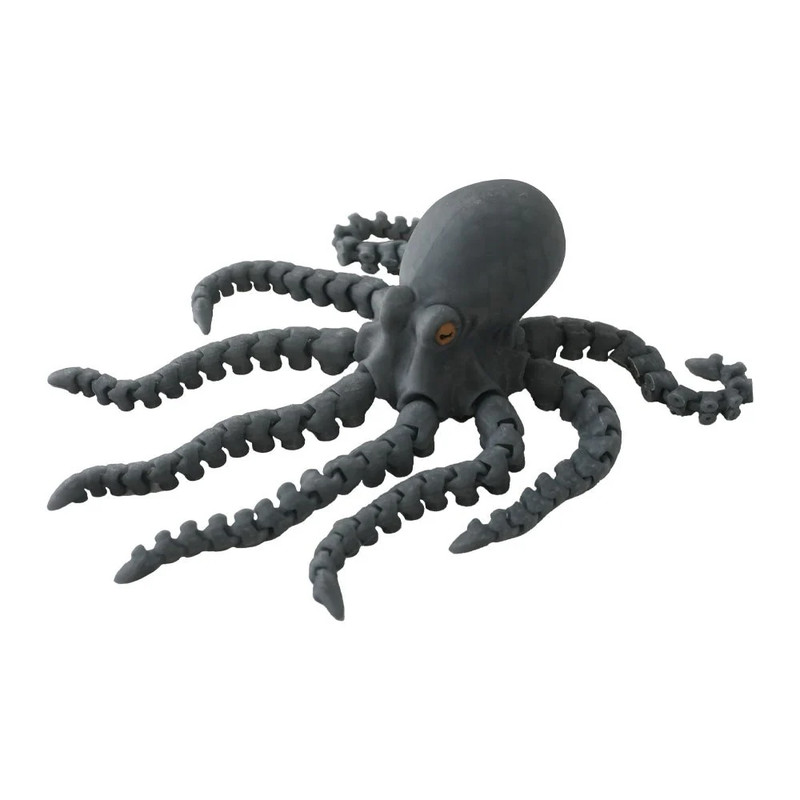 3D Station 3D Printed Octopus - Gray - مجسم ثلاثي الأبعاد